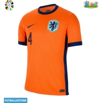 Nederland Virgil van Dijk #4 Hjemmedrakt EM 2024 Kortermet